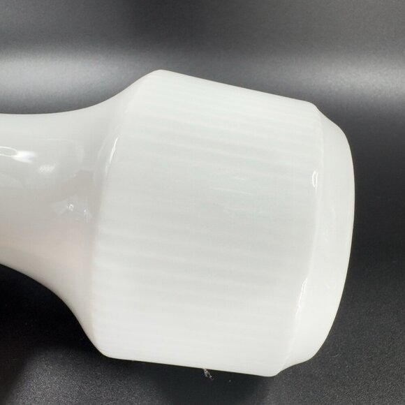 Vintage 1960s German Fine Porcelain White Ribbed Vase Vessel Minimalist Decor - Picture 4 of 9